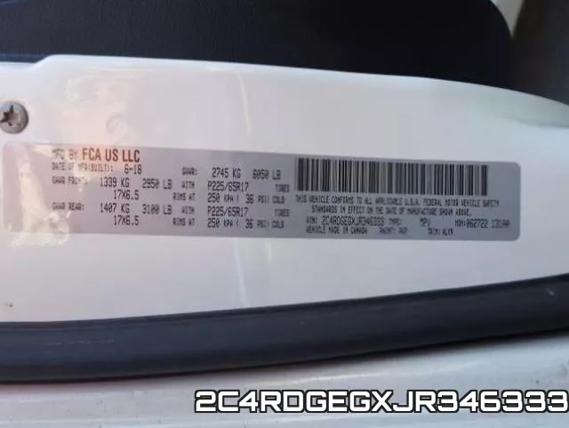 2C4RDGEGXJR346333 фото 2