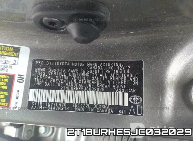 2T1BURHE5JC032029 фото 10