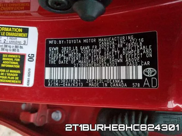 2T1BURHE8HC824301 фото 2
