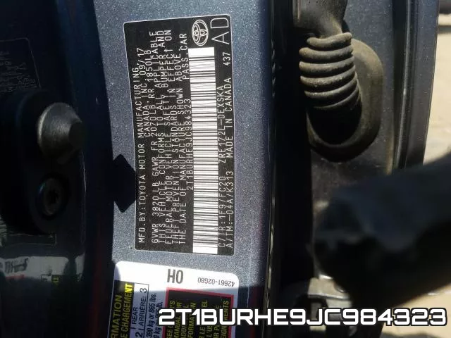 2T1BURHE9JC984323 фото 2