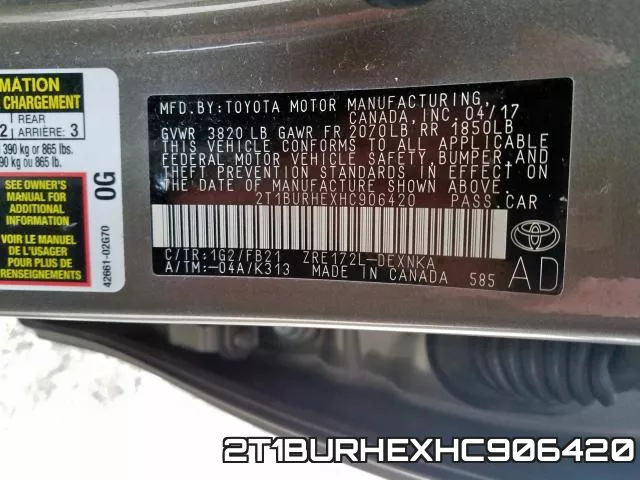 2T1BURHEXHC906420 фото 2
