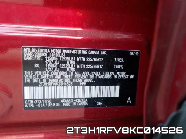 2T3H1RFV8KC014526 фото 2