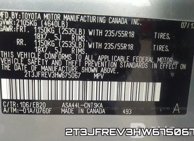 2T3JFREV3HW675067 фото 10