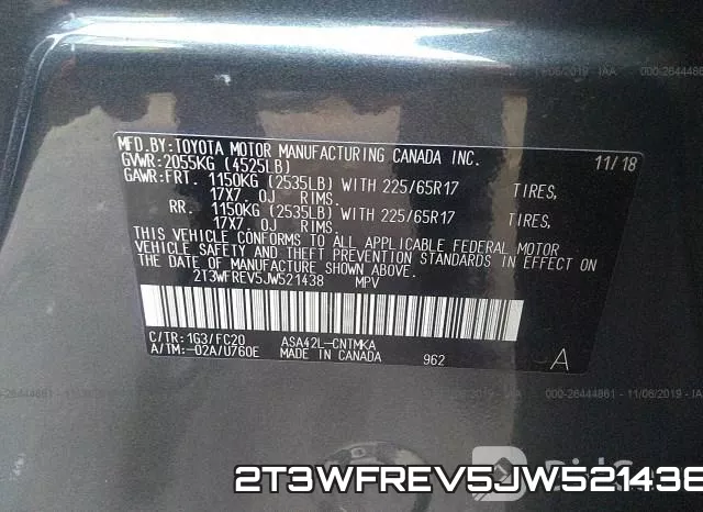 2T3WFREV5JW521438 фото 9