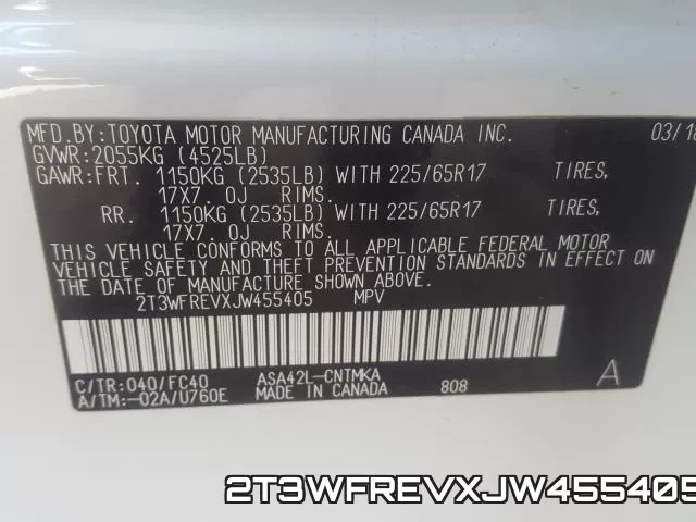 2T3WFREVXJW455405 фото 2