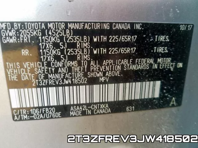 2T3ZFREV3JW418502 фото 2