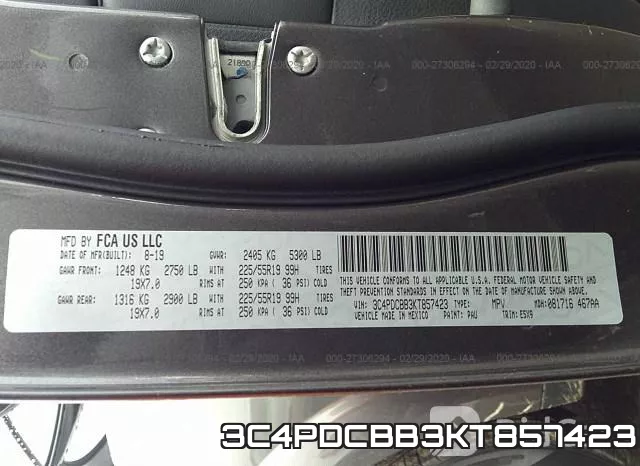 3C4PDCBB3KT857423 фото 10