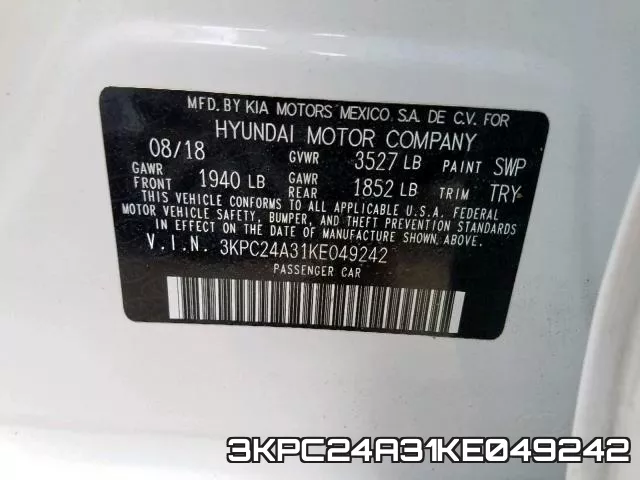 3KPC24A31KE049242 фото 2
