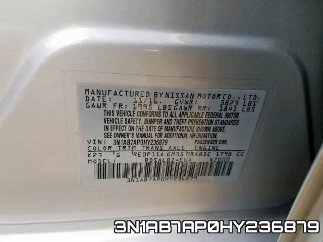 3N1AB7AP0HY236879 фото 2