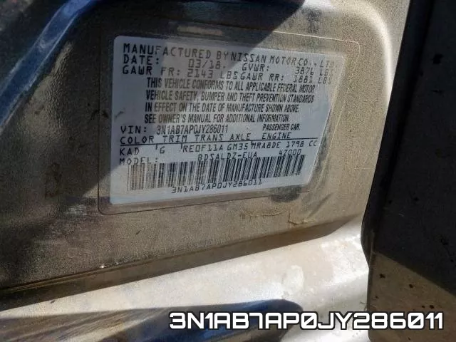 3N1AB7AP0JY286011 фото 2