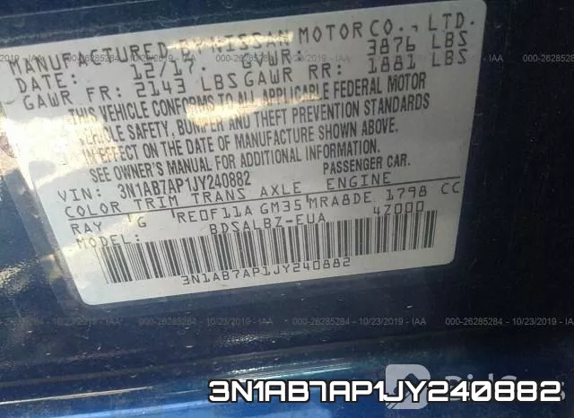 3N1AB7AP1JY240882 фото 9