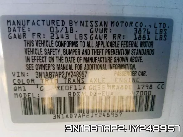 3N1AB7AP2JY248957 фото 2