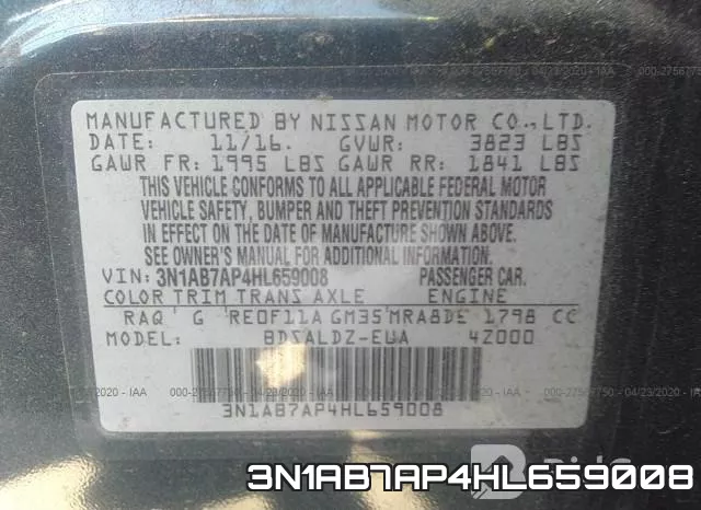 3N1AB7AP4HL659008 фото 10