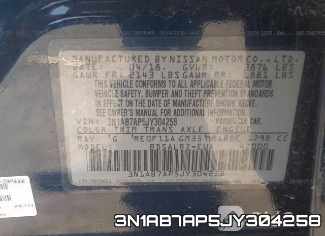 3N1AB7AP5JY304258 фото 10