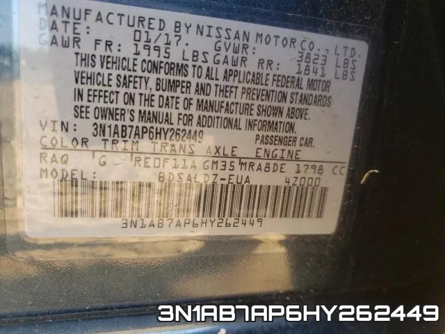 3N1AB7AP6HY262449 фото 2