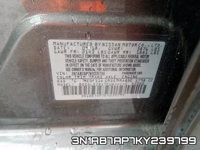 3N1AB7AP7KY239799 фото 2