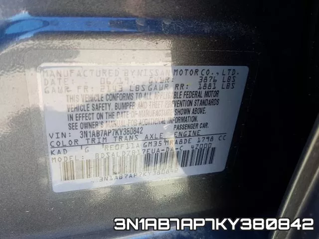 3N1AB7AP7KY380842 фото 2