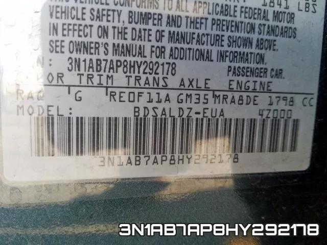 3N1AB7AP8HY292178 фото 2