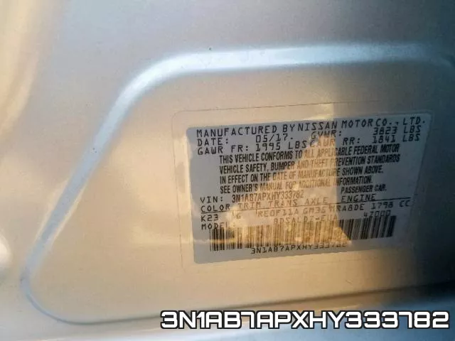 3N1AB7APXHY333782 фото 2