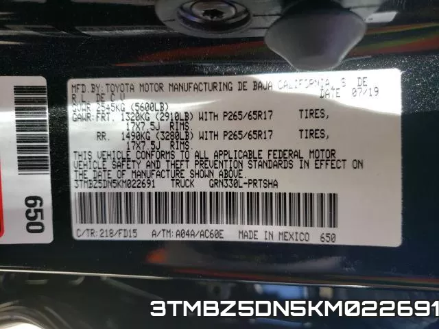 3TMBZ5DN5KM022691 фото 2