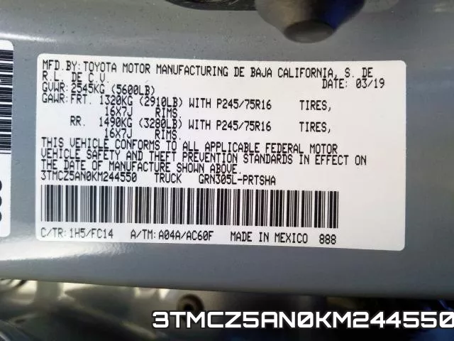 3TMCZ5AN0KM244550 фото 2