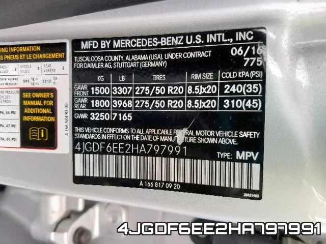 4JGDF6EE2HA797991 фото 2