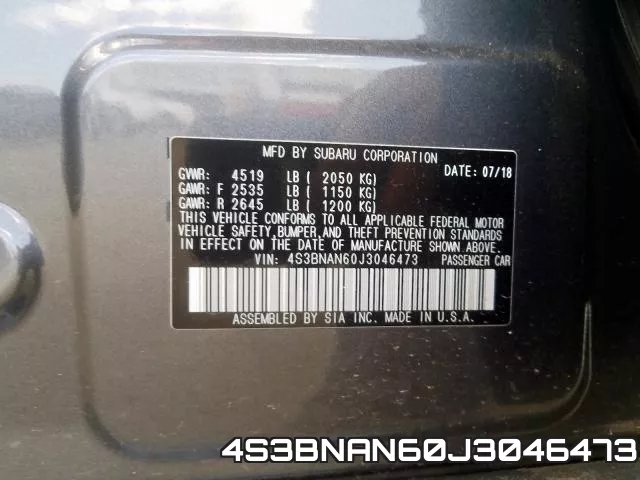 4S3BNAN60J3046473 фото 2