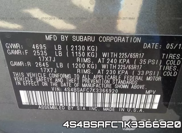 4S4BSAFC7K3366920 фото 10