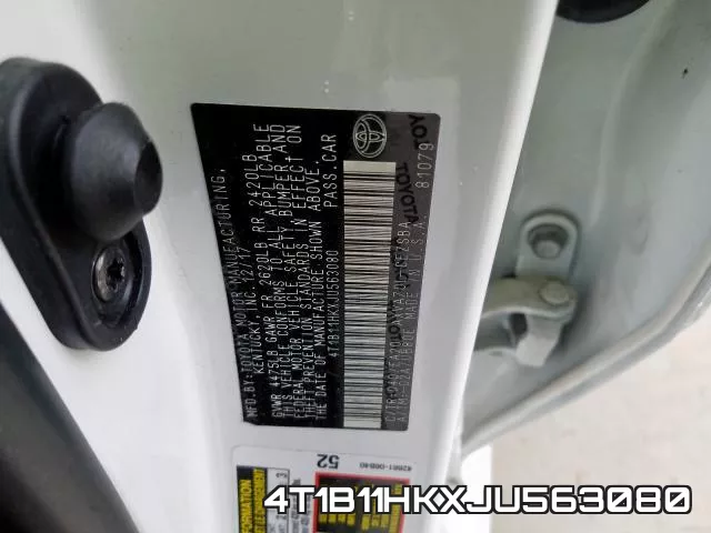 4T1B11HKXJU563080 фото 2