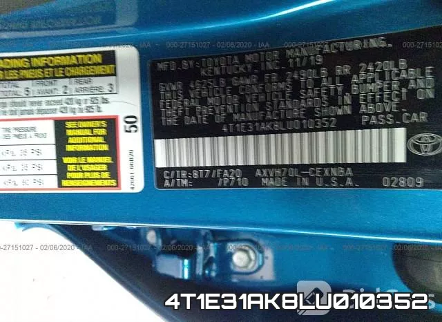 4T1E31AK8LU010352 фото 10