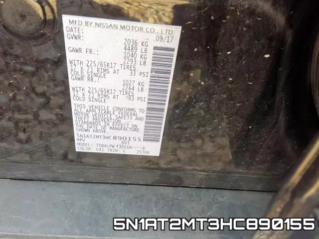 5N1AT2MT3HC890155 фото 2