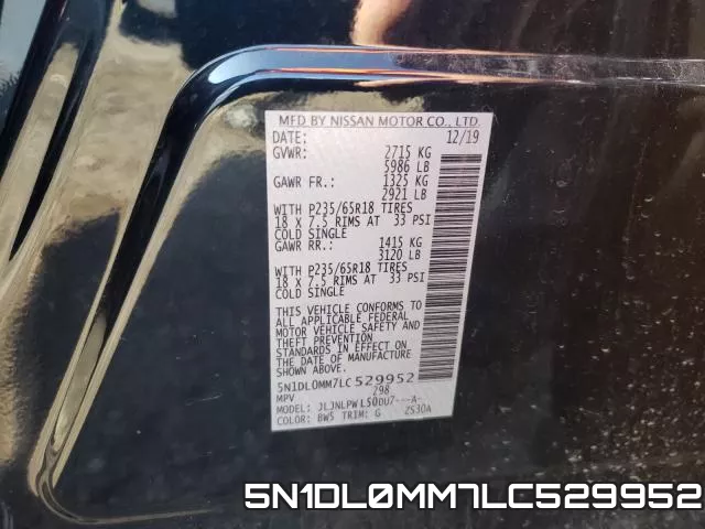 5N1DL0MM7LC529952 фото 2