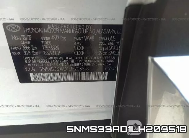 5NMS33AD1LH203518 фото 10
