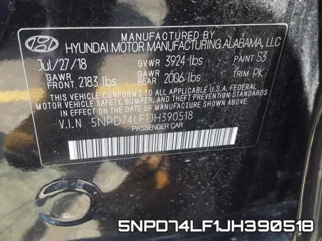 5NPD74LF1JH390518 фото 2