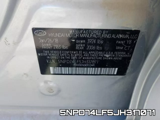 5NPD74LF5JH317071 фото 2
