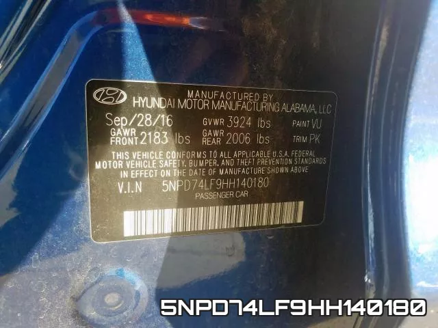 5NPD74LF9HH140180 фото 2
