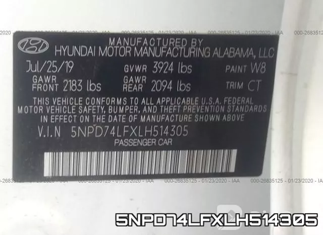 5NPD74LFXLH514305 фото 10