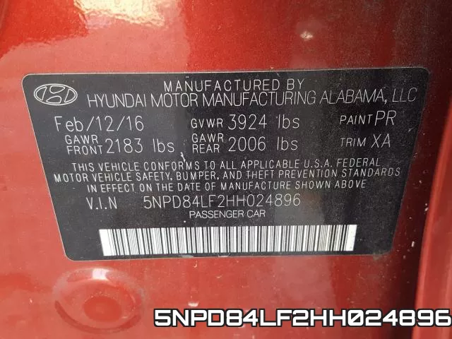 5NPD84LF2HH024896 фото 2