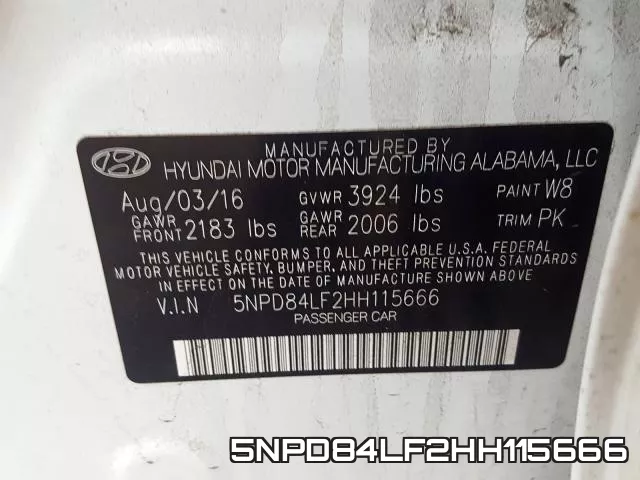 5NPD84LF2HH115666 фото 2