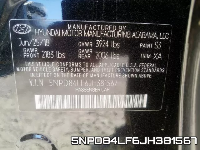 5NPD84LF6JH381567 фото 2