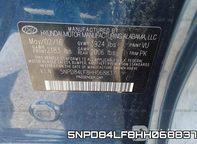 5NPD84LF8HH068837 фото 10
