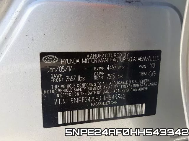 5NPE24AF0HH543342 фото 2