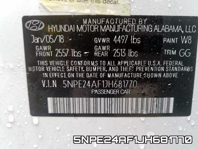5NPE24AF1JH681770 фото 2