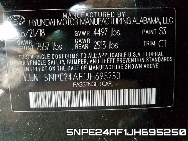 5NPE24AF1JH695250 фото 2