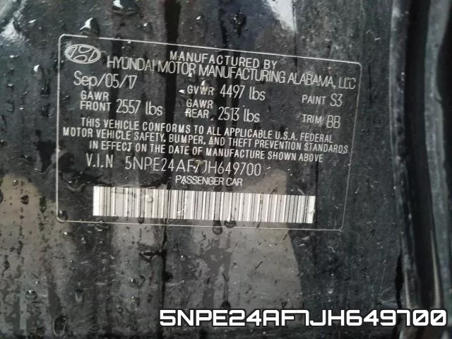 5NPE24AF7JH649700 фото 2