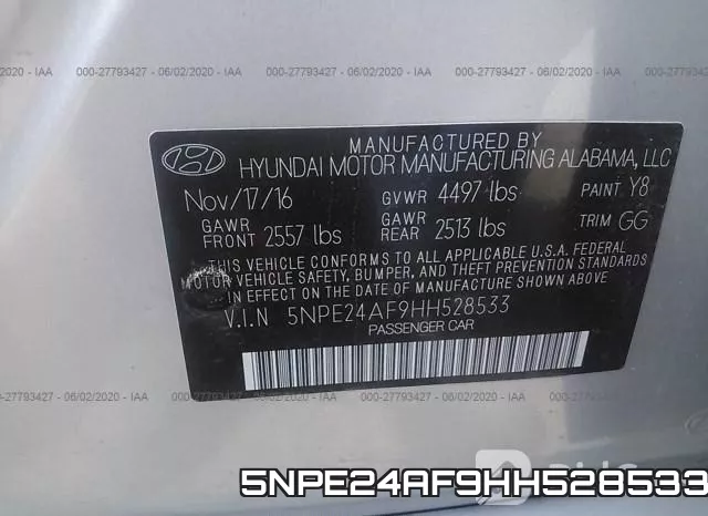 5NPE24AF9HH528533 фото 10