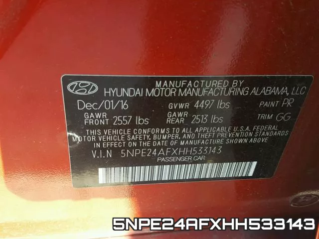 5NPE24AFXHH533143 фото 2