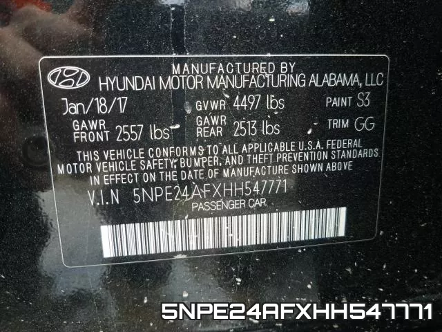 5NPE24AFXHH547771 фото 2