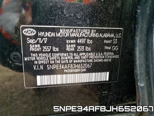 5NPE34AF8JH652067 фото 2