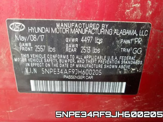 5NPE34AF9JH600205 фото 2